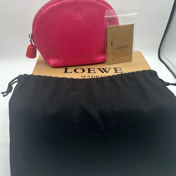 🔥authentic Loewe pink cosmetic bag pouch brand new full set - Picture 2 of 8